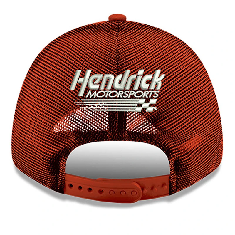 Men's New Era Scarlet Ken Schrader Bud King of Beers 9FORTY Adjustable Trucker Hat