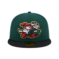 Men's New Era  Dark Green Hickory Crawdads Theme Nights 59FIFTY Fitted Hat
