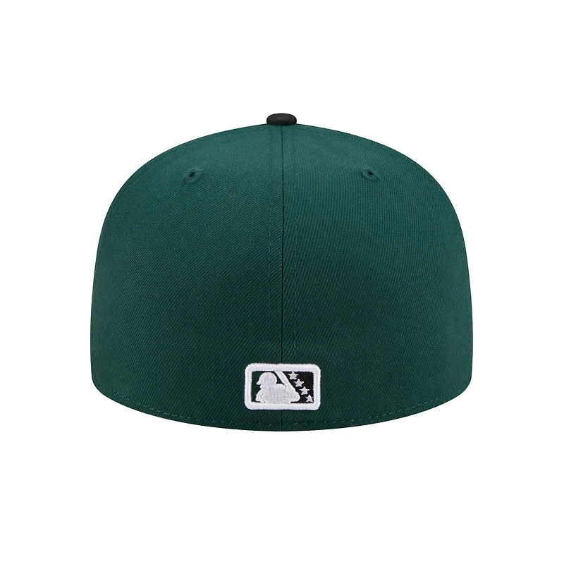 Casquette ajustée 59FIFTY pour homme New Era, vert foncé, thème Hickory Crawdads