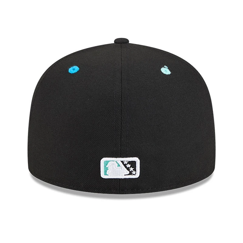 Casquette ajustée New Era 59FIFTY pour homme, noire/bleu clair, motif Hickory Crawdads 2026 Copa De La Diversion