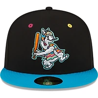 Men's New Era Black/Royal Hickory Crawdads Copa De La Diversion 59FIFTY Fitted Hat
