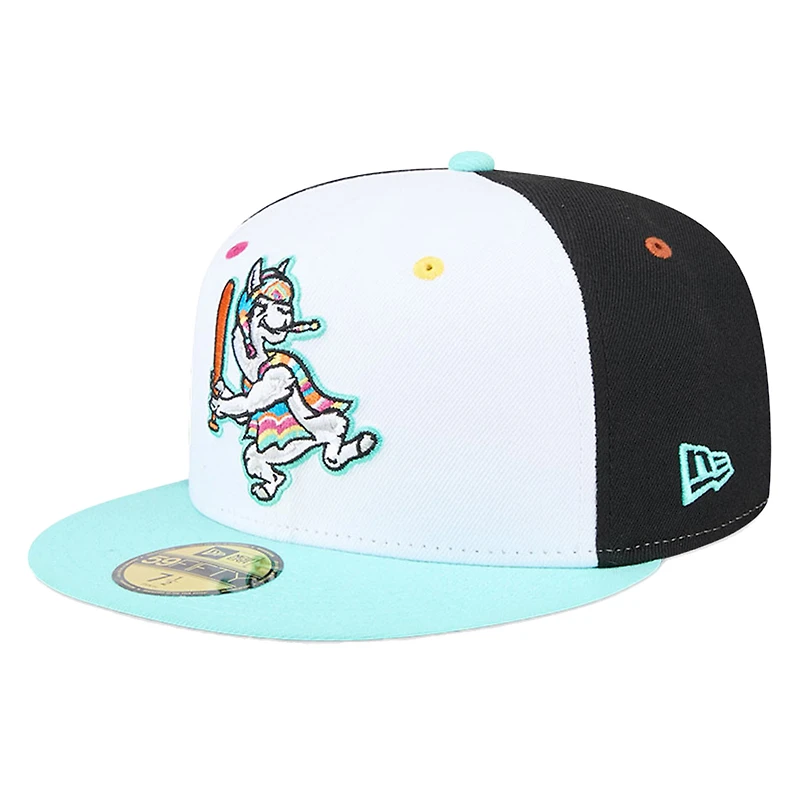 Casquette ajustée New Era White Hickory Crawdads Copa de la Diversión 59FIFTY pour hommes