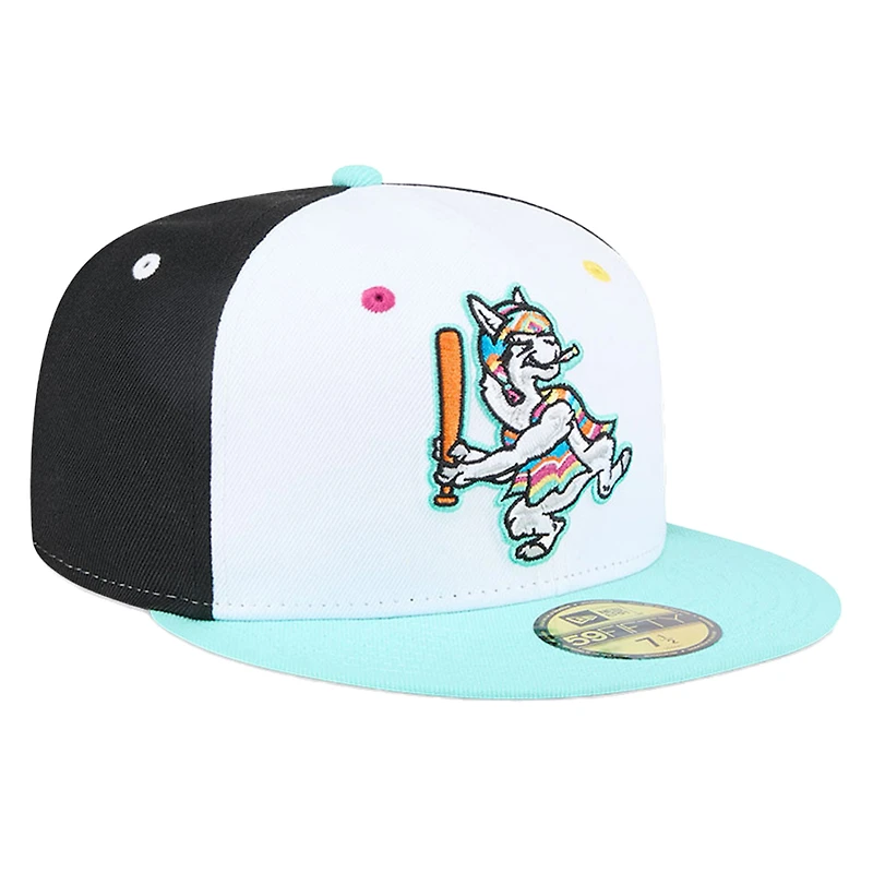 Casquette ajustée New Era White Hickory Crawdads Copa de la Diversión 59FIFTY pour hommes