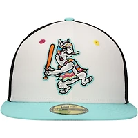 Men's New Era White Llamas de Hickory Copa la Diversión 59FIFTY Fitted Hat