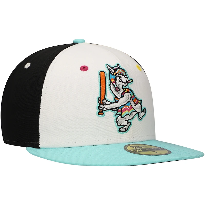 Men's New Era White Llamas de Hickory Copa la Diversión 59FIFTY Fitted Hat