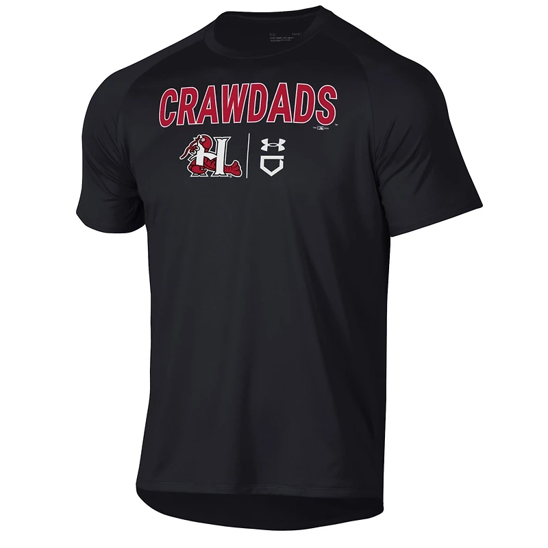 Men's Under Armour Black Hickory Crawdads Tech T-Shirt