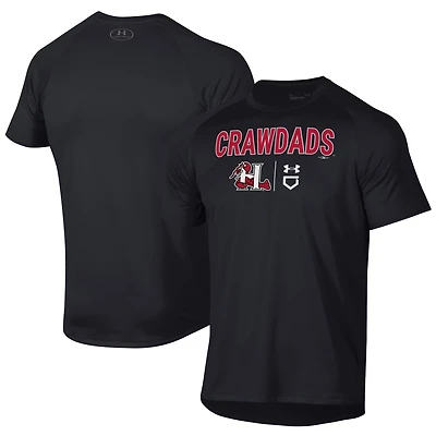 Men's Under Armour Black Hickory Crawdads Tech T-Shirt
