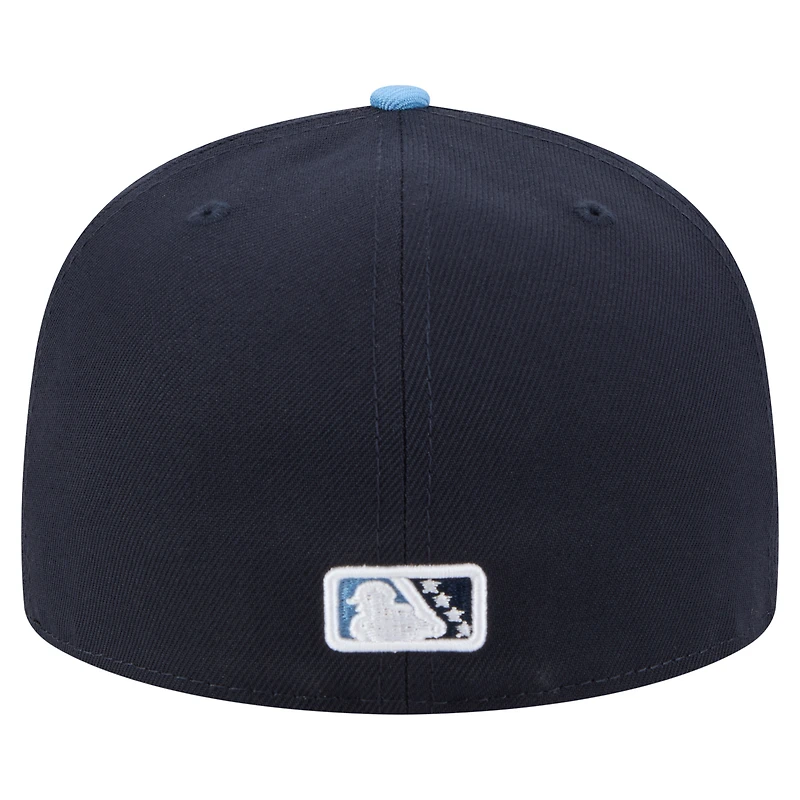 Men's New Era  Navy/Light Blue Hillsboro Hops Authentic Collection 59FIFTY Fitted Hat