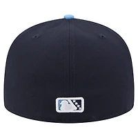 Men's New Era  Navy/Light Blue Hillsboro Hops Authentic Collection 59FIFTY Fitted Hat