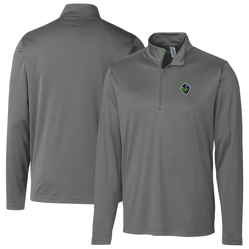 Pull demi-zippé pour homme Cutter & Buck Steel Hillsboro Hops Clique Spin Eco Performance