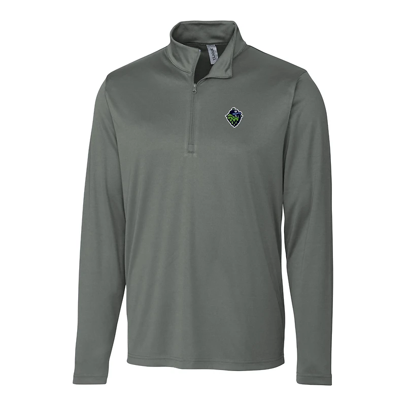 Pull demi-zippé pour homme Cutter & Buck Steel Hillsboro Hops Clique Spin Eco Performance