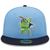Men's New Era Light Blue/Navy Hillsboro Hops Marvel x Minor League 59FIFTY Fitted Hat