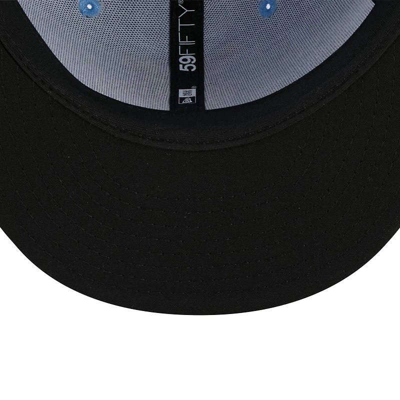 Men's New Era Light Blue/Navy Hillsboro Hops Marvel x Minor League 59FIFTY Fitted Hat