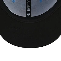 Men's New Era Light Blue/Navy Hillsboro Hops Marvel x Minor League 59FIFTY Fitted Hat