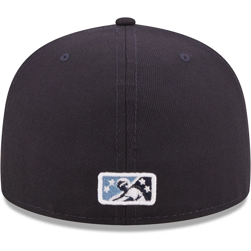 Men's New Era Navy Hillsboro Hops Authentic Collection 59FIFTY Fitted Hat