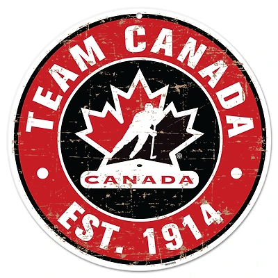  Hockey Canada 2026 Winter Olympics 22'' Distressed Round Sign