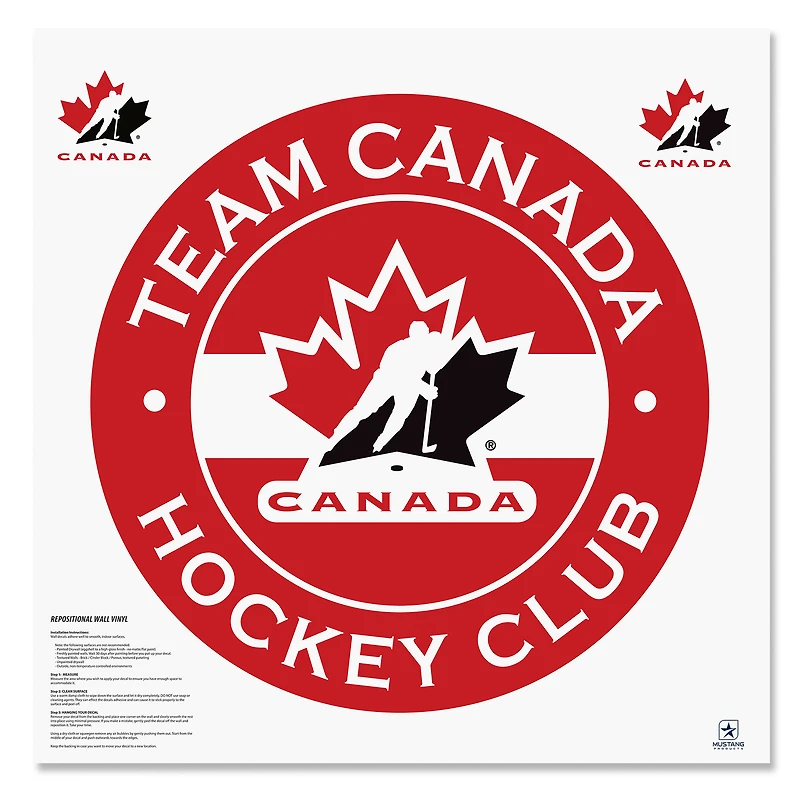Autocollant mural repositionnable Hockey Canada Jeux olympiques d'hiver 2026, 28 po