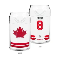 Cale Makar Hockey Canada 16oz Jersey Can Glass