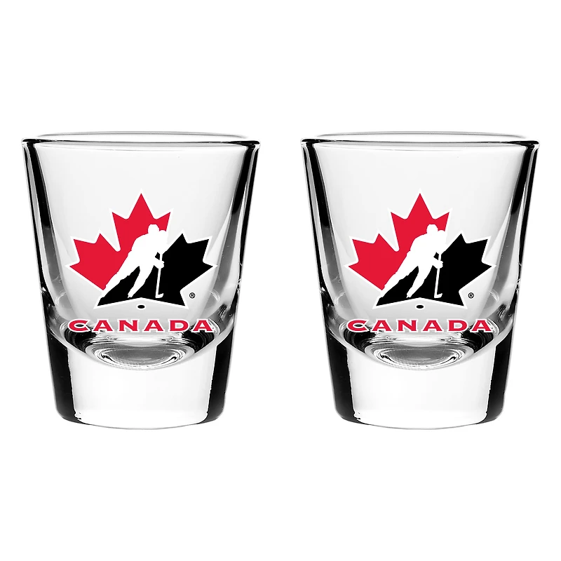 Ensemble de 2 verres à shot de collection Canada Hockey