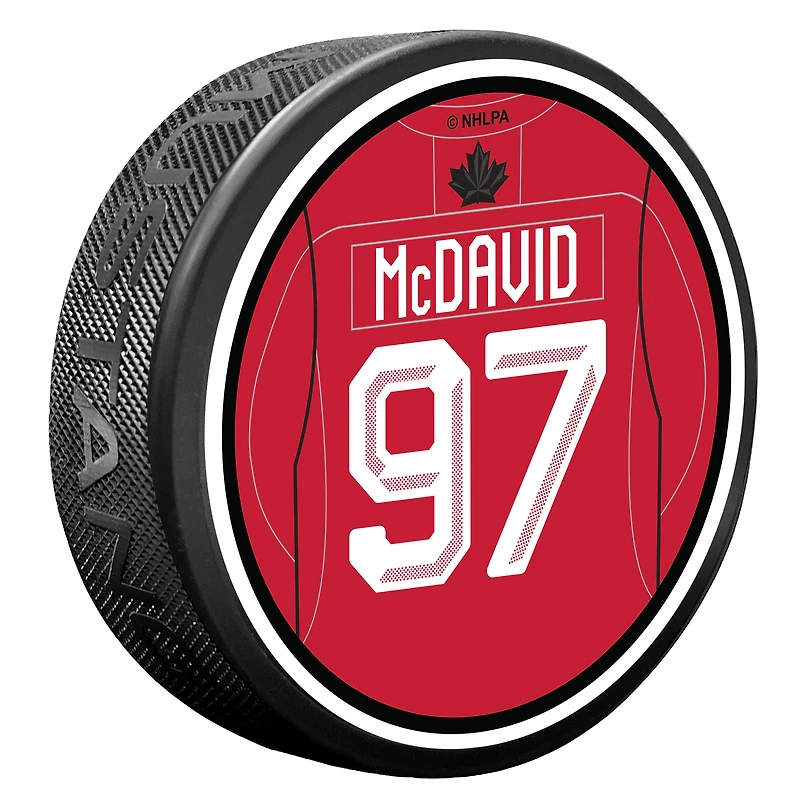 Connor McDavid Hockey Canada 2026 Winter Olympics Textured Puck