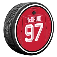 Connor McDavid Hockey Canada 2026 Winter Olympics Textured Puck