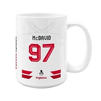 Mug en céramique 15 oz à l'effigie du maillot domicile de Connor McDavid (Hockey Canada)