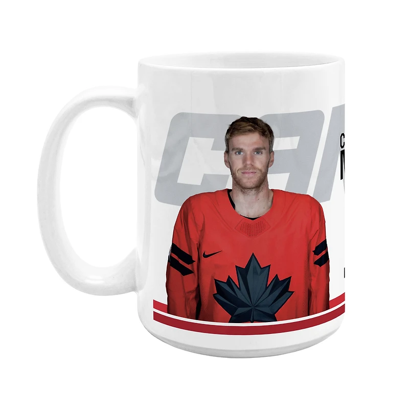 Mug en céramique 15 oz avec photo de Connor McDavid (Hockey Canada)