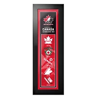 Hockey Canada - Logos encadrés de 6'' x 22'' à l'impression de l'histoire