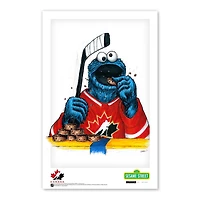 Affiche de Hockey Canada Cookie Monster 11 po x 17 po de Sesame Street