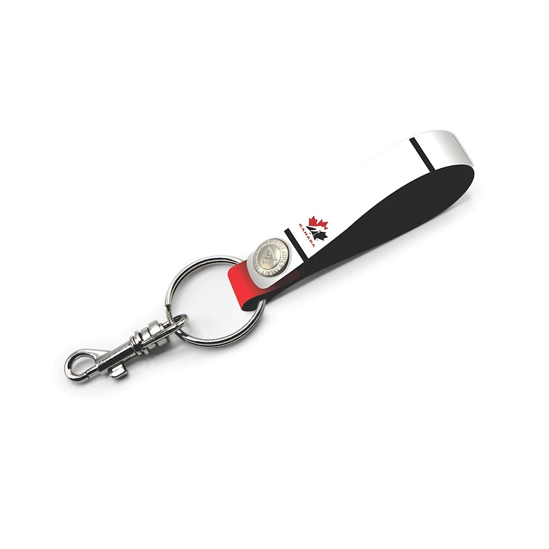 Hockey Canada Personalized Leather Loop Keychain