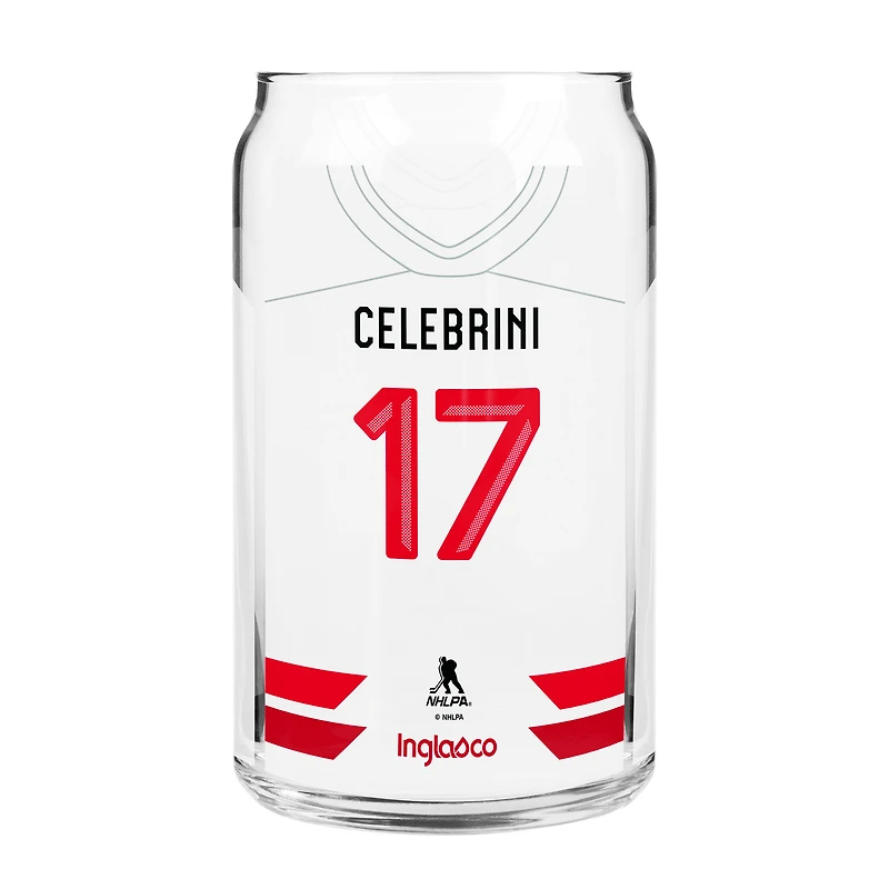 Macklin Celebrini Hockey Canada 16oz Jersey Can Glass