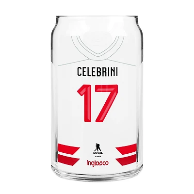 Macklin Celebrini Hockey Canada 16oz Jersey Can Glass