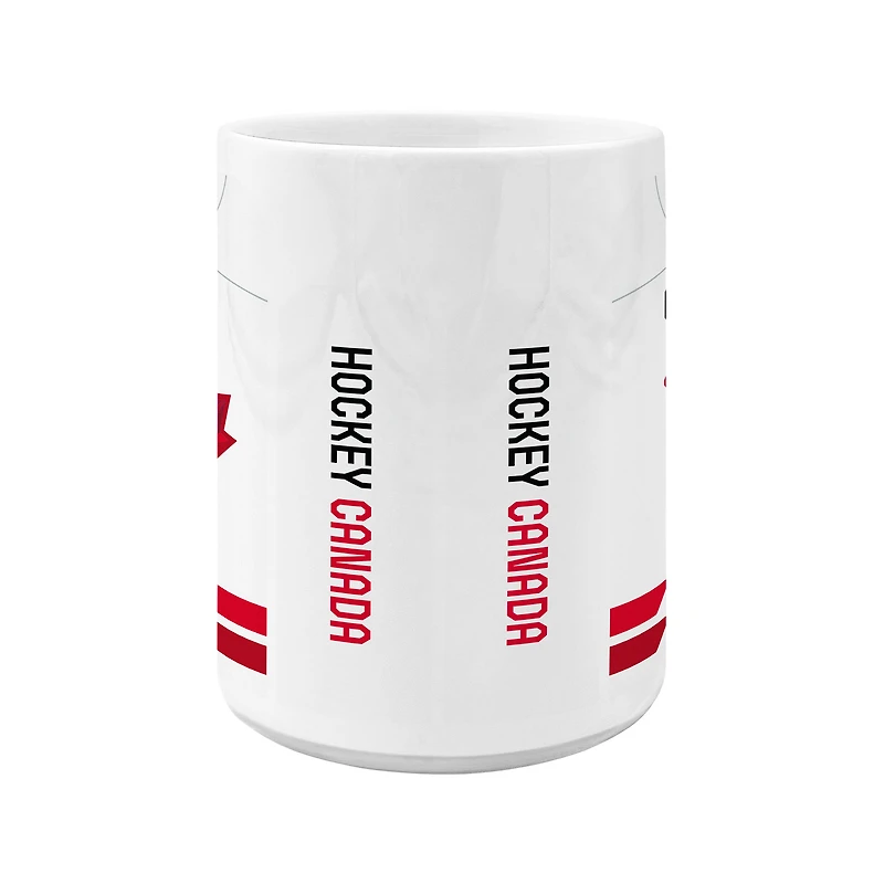 Macklin Celebrini Hockey Canada Home Jersey 15oz Ceramic Mug