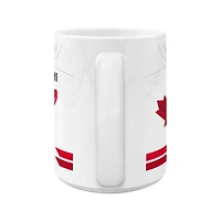 Macklin Celebrini Hockey Canada Home Jersey 15oz Ceramic Mug