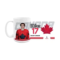 Macklin Celebrini Hockey Canada Photo 15oz Ceramic Mug