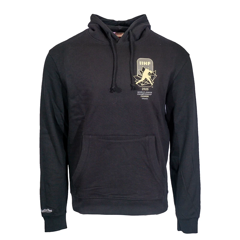 Men's Mitchell & Ness Black Hockey Canada 2025 IIHF World Junior Championship 20-Time Champions Pullover Sweatshirt