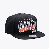 Men's Mitchell & Ness  Black Hockey Canada Gradient Snapback Hat