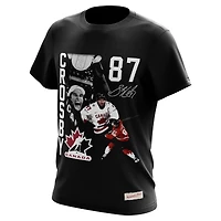 T-shirt Mitchell & Ness Sidney Crosby noir pour homme, Hockey Canada, nom et numéro