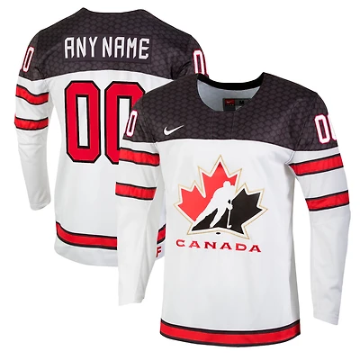 Nike Blanc Hockey Canada pour homme - Maillot réplique personnalisé