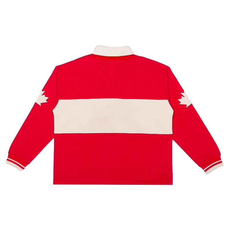 Men's Peace Collective Red Hockey Canada Rugby Polo