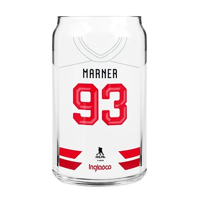 Canette en verre de 473 ml (16 oz) avec maillot de hockey Mitch Marner, Hockey Canada