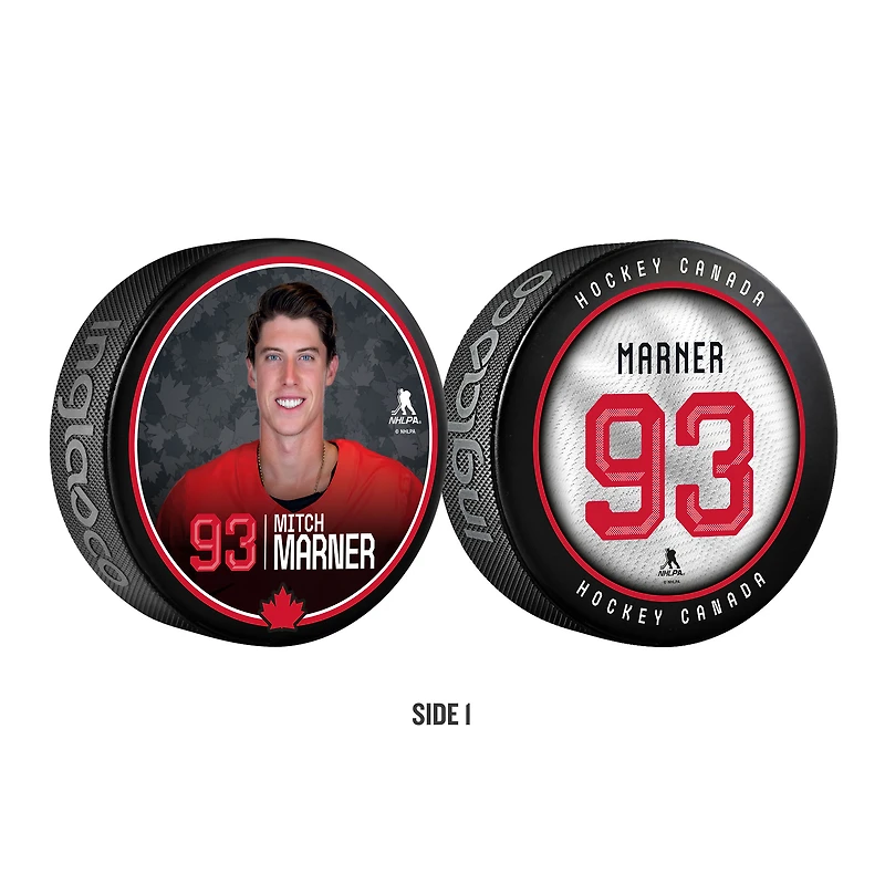 Ensemble de 2 rondelles de collection souvenir de Hockey Canada Mitch Marner
