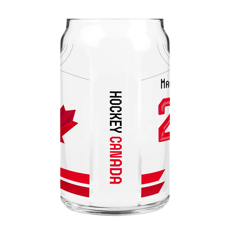Nathan MacKinnon Hockey Canada 16oz Jersey Can Glass