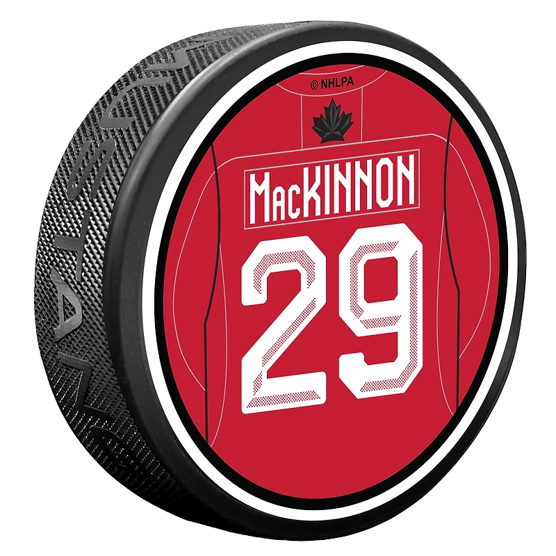 Nathan MacKinnon Hockey Canada 2026 Winter Olympics Textured Puck