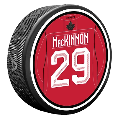 Nathan MacKinnon Hockey Canada 2026 Winter Olympics Textured Puck
