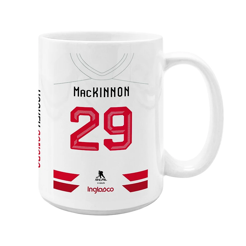 Mug en céramique 15 oz avec maillot domicile de Nathan MacKinnon (Hockey Canada)