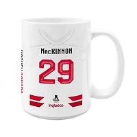 Mug en céramique 15 oz avec maillot domicile de Nathan MacKinnon (Hockey Canada)