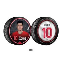 Nick Suzuki Hockey Canada Souvenir Collectors 2-Pack Puck Set