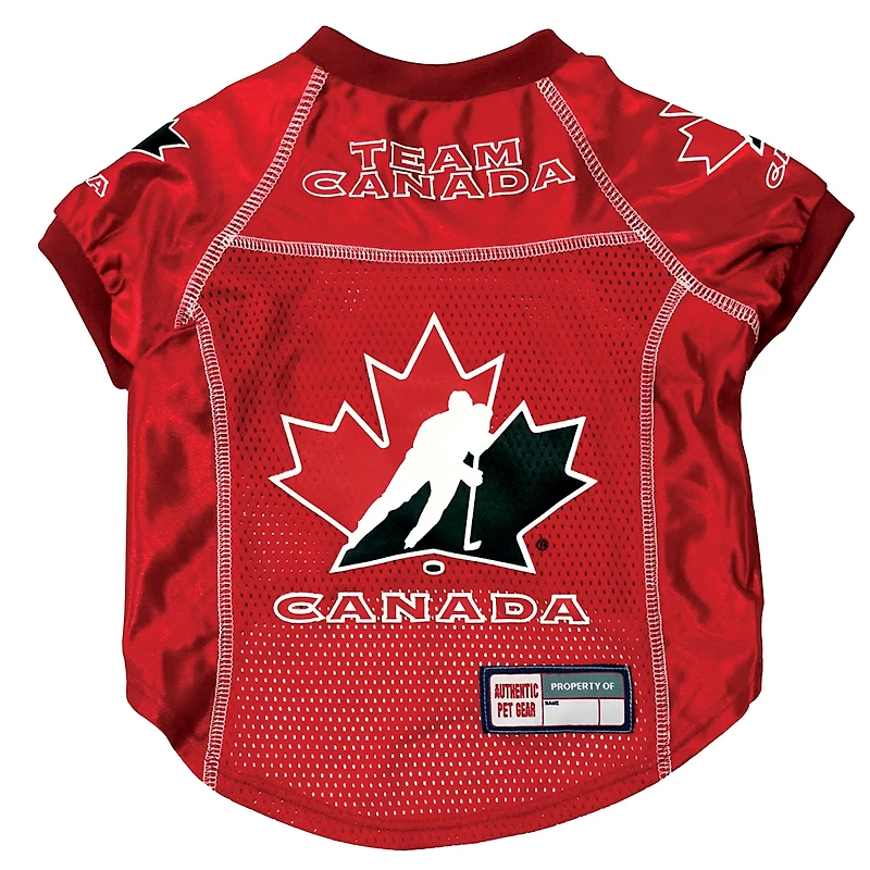 Maillot rouge pour animaux de compagnie hockey du Canada