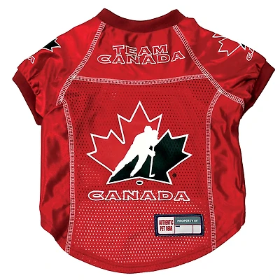 Maillot rouge pour animaux de compagnie hockey du Canada